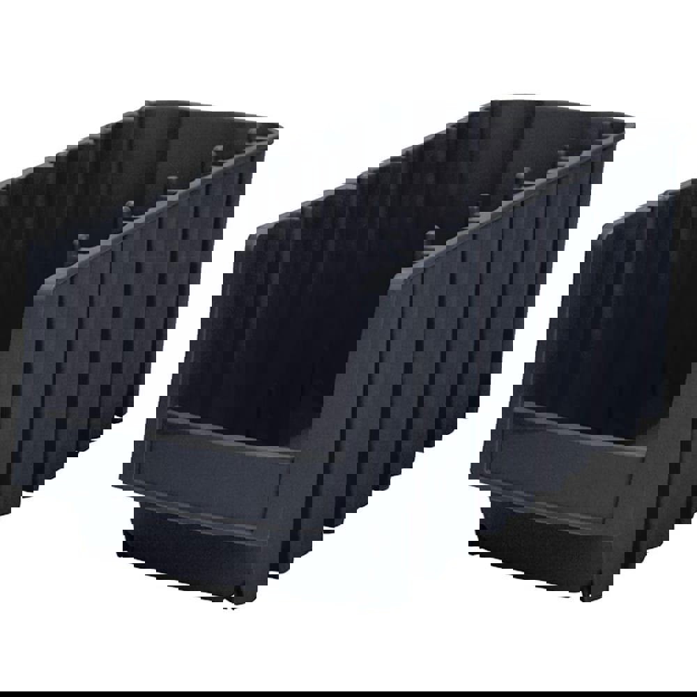 Plastic Hopper Stacking Bin: Black